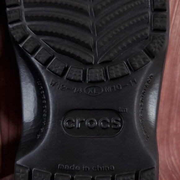 Rare Crocs Motion M10-11 W12-14 Black Capped Closed Toe Slip On Clogs Sandals - Picture 14 of 14